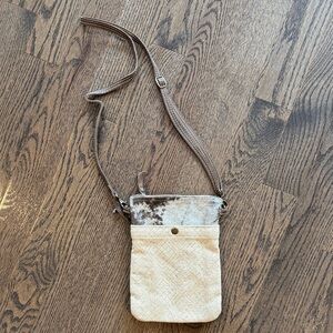 Stylish Tan and Brown Crossbody Bag